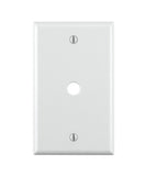 Leviton 88013 1Gang .406 Inch Hole Device Telephone/Cable Wallplate, Standard Size, Thermoset, Box Mount, White