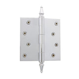 Grandeur Hardware 813059 4 Steeple Tip Residential Hinge with Square Corners in Bright Chrome, 4 x 4