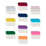 Amazon Basics Rectangular Tabs, 2 inch in Wide, 500 Pieces, Assorted Colors