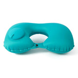 Keshavam Inflatable Travel Neck Pillow With BuiltIn Pump Soft Flocked Fabric, Compact & Lightweight For Airplane, Car, Train,
