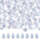 SUNNYCLUE 1 Box 150Pcs Transparent Teardrop Glass Beads Frosted Glass Bead AB Color Waterdrop Loose Beads Glass Water Drop Beads