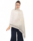 Idh London Luxe Garden Embroidered Poly Georgette Scarf