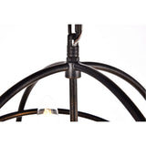 Elegant Lighting Octavia Collection 3 Light Pendant Lamp In Dark Brown Finish - 14D X 15H