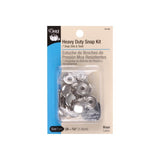 Dritz 1865 Heavy Duty Snap Fastener Kit, Size 24 (5/8Inch), NickelPlated Brass, 7 Sets