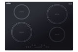Summit 30 Induction Cooktop, 4 Cooking Zones, 208-240V Electric Cooktop, ADA Compliant Design, Black - SINC4B301B