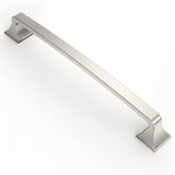 Asidrama 10 Pack 7 Inch(177mm) Hole Centers Brushed Satin Nickel Kitchen Cabinet Pulls Hardware Kitchen Handles for Cabinets Cup