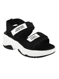 Shoetopia Lightweight Comfortable & Trendy Flatforms Black Sandals For Women & Girls-Eu38,Black,5,B0BVMM8K6C