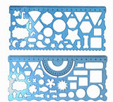 Janak Eshoppiest Plastic Stencils Drawing Ruler Set of 2 (Pack of 4) for Kids| Birthday Gift
