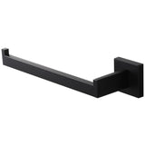 LANC Bathroom Hand Towel Holder Left Side Matte Black Hand Towel Bar 10 Inche Square Towel Ring for Kitchen Cabinet Toilet Door