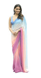 Glory Sarees Womens Georgette Printed Saree With Blouse Piece (alia bhatt Rocky Aur Rani Ki Prem Kahani Saree)