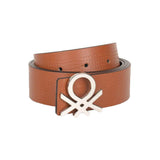 United Colors Of Benetton Castello Men Leather Belt Tan+Black, L 1M