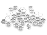CRAFTMEMORE 100 PCS Quality Stainless Steel Grommets Eyelets for Clothing, Bead Cores, Canvas, Shoes (3 mm)