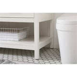 Elegant Decor Sinclaire 60 Aluminum Alloy & Mdf Double Bathroom Vanity In White