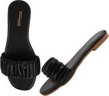 Shoetopia Girls Black Stylish Trending Flats-Eu37,Black,4,B09NBMGQJ5