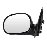 SCITOO Exterior Mirror Driver Left Side Fit for 1997-2004 For Ford For F-150 1997-1999 250 Manual Folding Non-heated Black Smoot