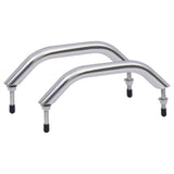 2 Pcs Boat Grab Handles, Boat Marine Grab Handle Hand Rail with Flange & Stud, Stainless Steel Boat Handrail, Marine Grab Handle