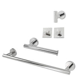 TocTen 5 PCS Bathroom Hardware Set SUS304 Stainless Steel-Towel Rack Set Include Lengthen Hand Towel Bar+Toilet Paper Holder+3 R