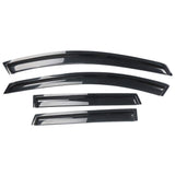 Window Visor Compatible with 2009-2013 Nissan Rogue 2014-2015 Rougue Select, Acrylic Unpainted Black Sun Rain Shade Guard Wind V