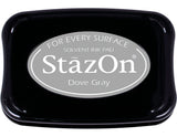 Tsukineko FullSize StazOn MultiSurface Inkpad, Dove Gray