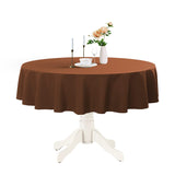 Romanstile Round Tablecloth 108 Inch, Chocolate