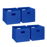 RiverRidge Folding Storage Bins with Handles Blue Cube Storage Organizer for Closet, Bedroom & Playroom - Closet Organizers and