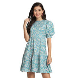 Leriya Fashion One Piece Dress for Women| Midi Dress for Women| Birthday Dress for Women (Large, SkyBlue)