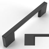 Amerdeco 10 Pack Matte Black Cabinet Pulls, 3-3/4 Inch(96MM) Hole Centers, Kitchen Cabinet Handles, Cupboard Handles, Drawer Pul