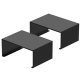 MQKIWAO 2 Pack Large Kitchen Cabinet Shelf, 12 X 8.7 Inch Counter Organizer Rack, Black Pantry Storage, Kitchen Counter Shelf Or