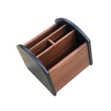 N Revolving remote control holder caddy organizer Wood pencil holder for desk organizer Office and home storage organization HeB