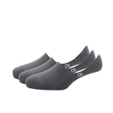 Peter England Mens Cotton No Show Socks (Pack Of 3) Dark Grey