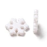 LiQunSweet 200 pcs White Snowflake Theme Acrylic Beads Christmas Winter Xmas Loose Spacer Beads for Bracelet Earring Necklace DI
