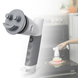 LANMU Electric Wand Compatible with Scrub Daddy/Mommy Sponges, Smiley Face Sponge Handle for Cleaning Oven, Stove, Sink, with 5