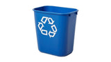 Wastebasket Recycling Medium 28 Qt/7 GAL Deskside Trash/Garbage Container/Bin, for Home/Office/Under Desk, Blue (FG295673BLUE)