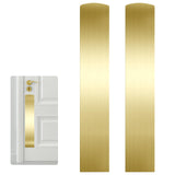 Sanbege 2 Pcs Door Scratch Protection Plate 4 x 22, Stainless Steel Push Plate, Self Adhesive Kickplate for Interior, Exterior D