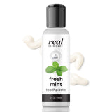 Real Skin Care Coconut Toothpaste - Handmade in The USA - Fresh Mint - All Natural Organic Fluoride Free for Healthy Smiles - Fl