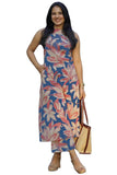 Anni Designer Women'S Rayon Viscose Straight Printed Kurta With Pant (Vcm Cerosin_M_Dark Blue_Medium),Dark Blue,M