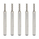 5PCS End Mill Set 1/8 Cutting Dia 1/4 Shank 4 Flute HSS End Mill Drill Bit, CNC End Milling Cutter for Wood, Aluminum, Steel, Ti