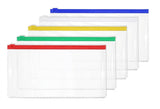 Shining Zon Cheque A6 Size Zip File Folders Zippered Plastic Envelope Pouch Bags Pvc Transparent Waterproof Zip Document Filing