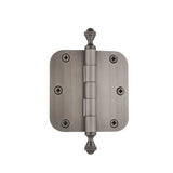 Grandeur Hardware 824304 3.5 Acorn Tip Residential Hinge with 5/8 Radius Corners in Antique Pewter