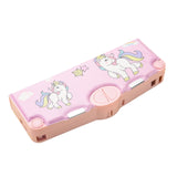 SYGA Childrens Compass with Unicorn Design Pencil Box for Boys and Girls, Primary School Students, MultiFunctional (Pink)