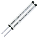 Lanier Refill Combo Pack 2 Schmidt 8126Mini Capless System Rollerball Refill Black Fine Tip