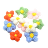 Ecomistiq 10Pcs Crochet Flowers Patches Embellishment Scrapbook For Bag Hairclip Decor|Yarn|Art & Craft Supplies|Craft Materials