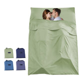 Sleeping Bag Liner Compact Sleep Bag Liners Lightweight Travel Hotel Sheet Summer Camping Sheets, Green, 63 x 82.6inch(160 x 210