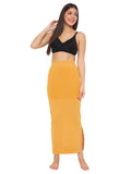 Clovia Womens Petticoat Style Saree Shapewear with Drawstring/Naada (SW0048P07_Yellow_M)