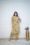 Gosriki Women'S Rayon Viscose Straight Printed Kurta With Palazzo (Elevate Yellow-Gs_M_Yellow_Medium),Yellow,,B0F48X8NVK