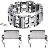 SINGEAR Stainless Steel Multitools Bracelet for Men, Transform into Watch Band, 29 in 1 Survival Hiking Camping Travel Friendly