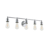 Living District Indoor Modern Home Decorative Bright Ceiling Serif 5 Light Chrome Wall Sconce
