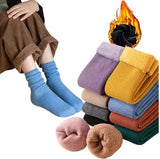 Wklouyhe BoyS & GirlS Warm Winter Thermal Fur Socks| Fuzzy Fur Ankle Length Socks (Without Thumb) For Kids_Multicolour(89 Yea