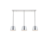 Elegant Lighting Living District Indoor Modern Home Decorative Bright Ceiling Nota 3 Light Chrome Pendant