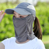 Drewit Star Summer Sun Protection WomenS Cap Mask, Cotton Free Size For Outdoor Cycling Uv Block Hat Face Cover Scarf Mask With